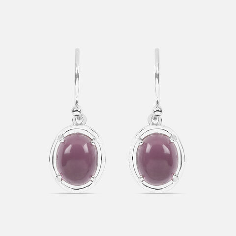 Purple Pop Silver Hoop Earrings