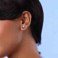 Mystic Glow Quartz Silver Stud Earrings,,hi-res view 2