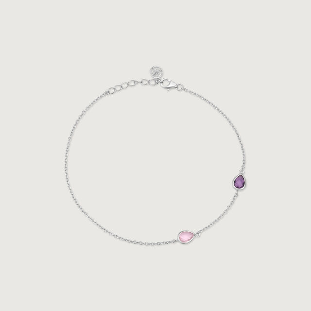 Playful Glow Silver Anklet,,hi-res image number null