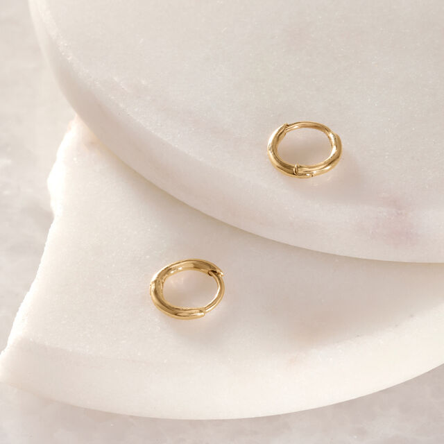 Classic Mini Gold Hoop Earrings,,hi-res image number null