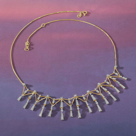 Horizon Spire Diamond Necklace