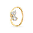 14KT Yellow Gold Timeless Leafy Diamond Ring,,hi-res view 1