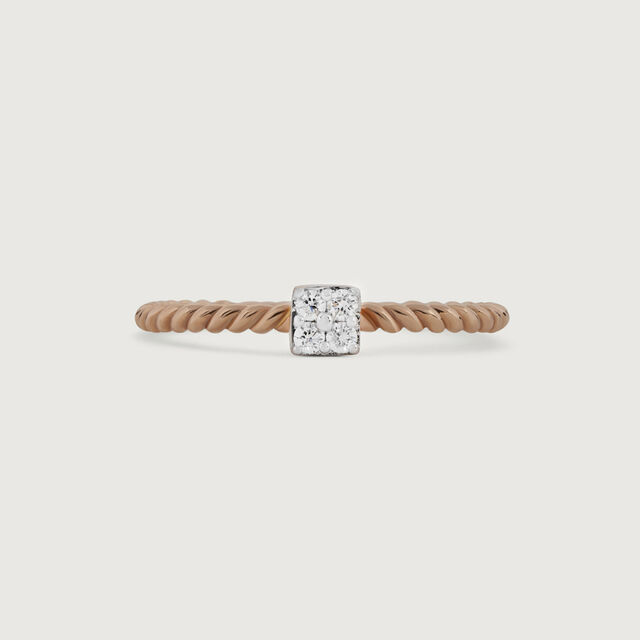 Twisted Grace Gold & Diamond Finger Ring,,hi-res image number null