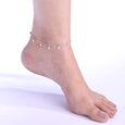 Twin Charm Silver Anklet,,hi-res view 2
