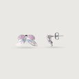 Blissful Ladybug Silver Stud Earrings,,hi-res view 4