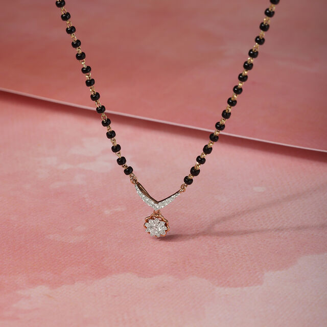 14KT Idyllic Diamond Mangalsutra,,hi-res image number null