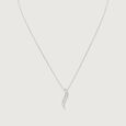 Delicate Leaf Drop Silver Necklace,,hi-res view 4