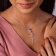 Colour Pop Cocktail Silver Necklace for Women,,hi-res view 1