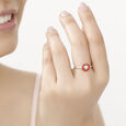 14 KT Yellow Gold Round Diamond Finger Ring,,hi-res view 3