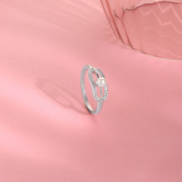 Halo Loop Silver Ring,,hi-res image number null