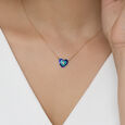 Protecting Love Evil Eye Gold & Diamond Pendant with Chain,,hi-res view 2
