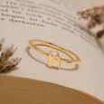 Letter A 14KT Yellow Gold Initial Ring,,hi-res view 2