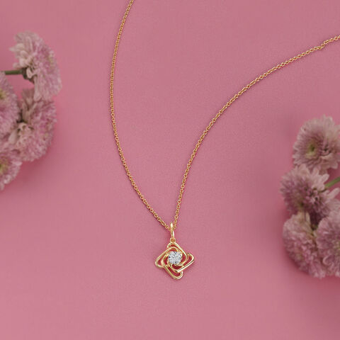 Twisted Glow Diamond Pendant
