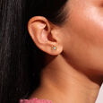 Spring Daisy Diamond Stud Earrings,,hi-res view 2