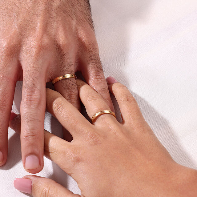 You & I Band 18KT Gold Couple Ring -Single Piece,,hi-res image number null