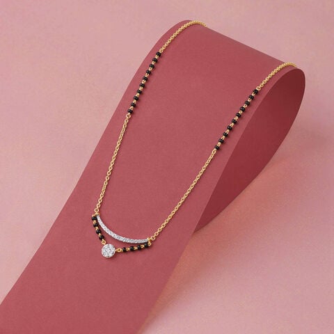 Sleek Orbit Diamond Mangalsutra