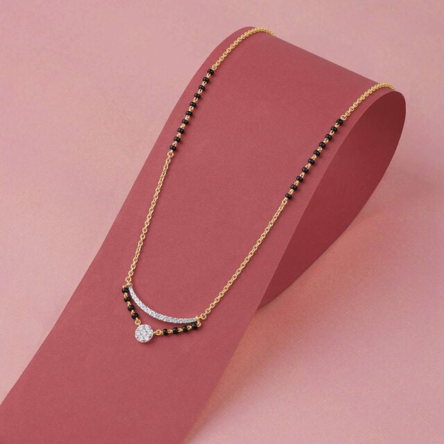 Sleek Orbit Diamond Mangalsutra,,hi-res image number null