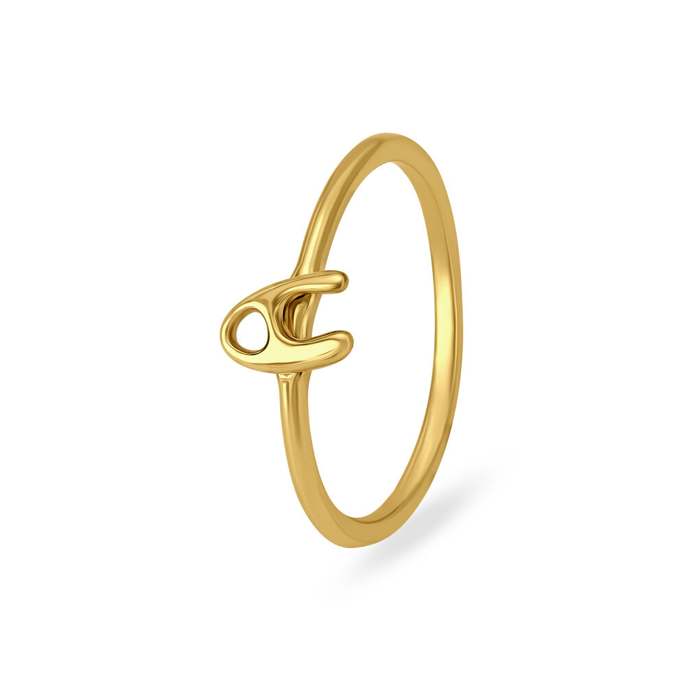 Gold ring letter a top