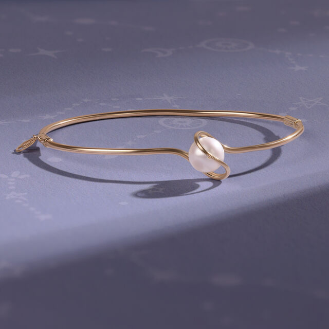 Saturn's Splendour 14KT Pearl Bangle,,hi-res image number null
