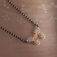 Floral Grace 18 Kt Gold and Diamond Vati Mangalsutra,,hi-res view 1