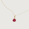 Structured Sleek Ruby Gold Pendant,,hi-res view 5