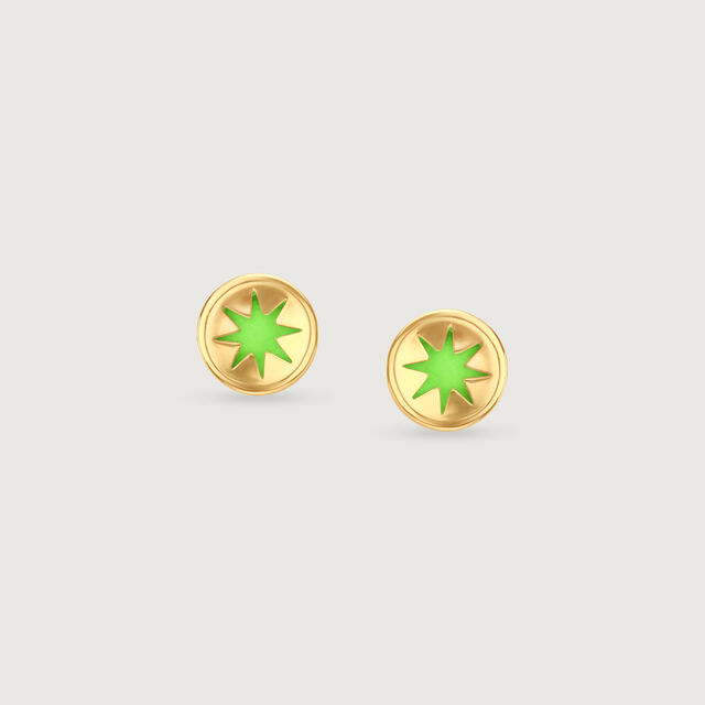 Radiant Sunset Gold Stud Earrings,,hi-res image number null