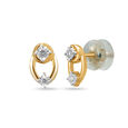 Mamma Mia 14 KT Yellow Gold Iconic  Stud Earrings,,hi-res view 2