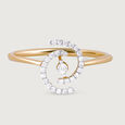 Infinite Sparkle Gold & Diamond Finger Ring,,hi-res view 2