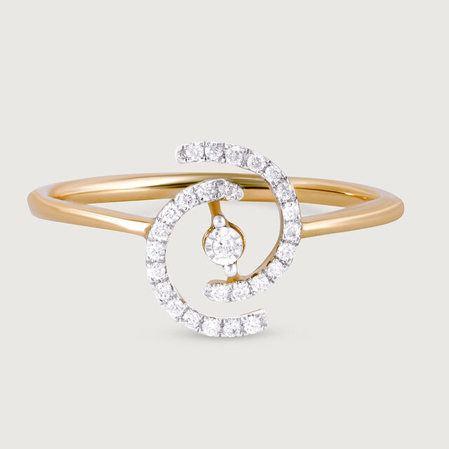 Infinite Sparkle Gold & Diamond Finger Ring,,hi-res image number null