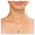 14kt White And Rose Gold Diamond Pendant with Chain,,hi-res view 3