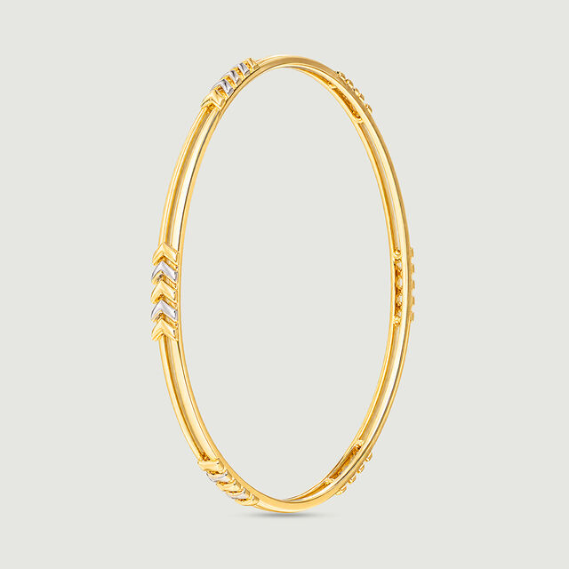 Sleek Directional Gold Bangle,,hi-res image number null