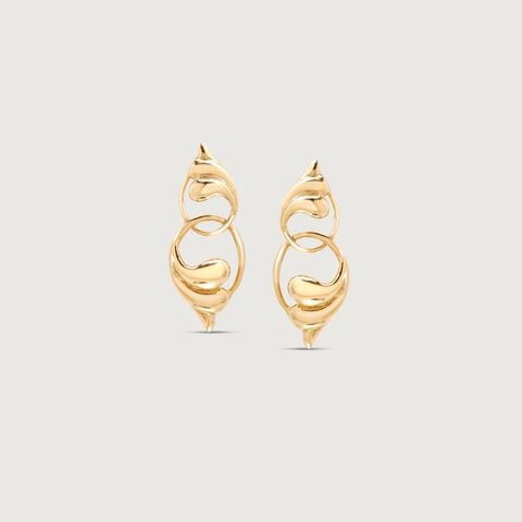 Aurora Loop Gold Stud Earrings