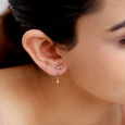 14KT Yellow Gold Linked Ice Diamond Drop Earrings,,hi-res view 2