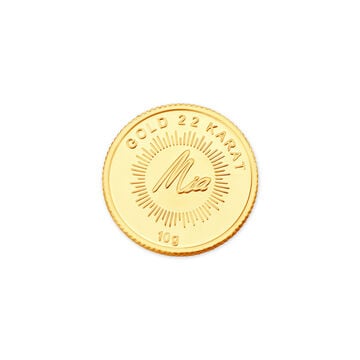 10 GM 22 Karat Stunning Lotus Gold  Coin