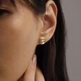 Circular Grace Diamond Stud Earrings,,hi-res view 2