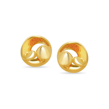 Mamma Mia 14 KT Yellow Gold Adorable Stud Earrings