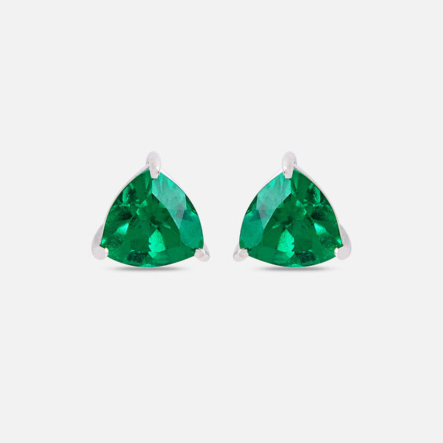 Lush Green Silver Stud Earrings,,hi-res image number null