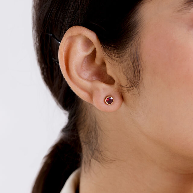 Crimson Aura Garnet Earrings,,hi-res image number null