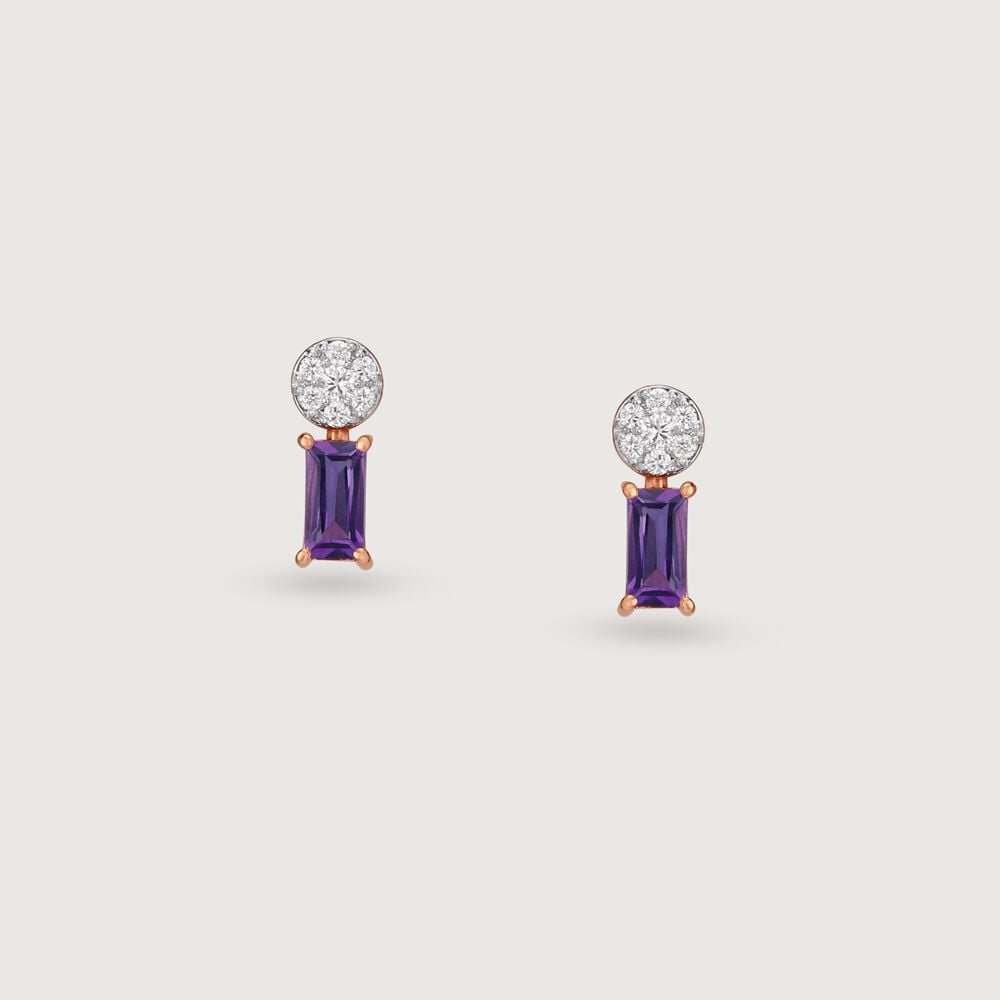 Amethyst earrings tanishq clearance