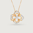 Blooming Radiance 14 Kt Gold & Diamond Pendant,,hi-res view 3