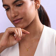 Apple Charm 14Kt Gold Necklace Set,,hi-res view 2