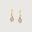 Sun Glow Opal Gold Hoop Earrings,,hi-res view 5