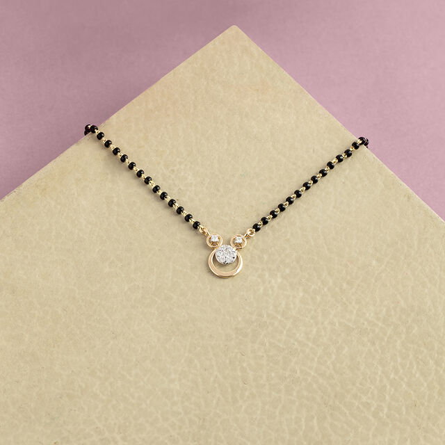 Radiant Sphere Gold and Diamond Mangalsutra,,hi-res image number null