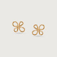 Eternal Blossom 14KT Yellow Gold Stud Earrings,,hi-res view 3