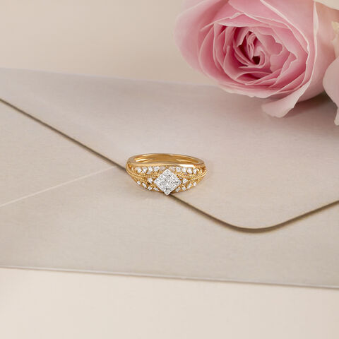 Bling Romance Gold & Diamond Ring