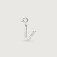 Classic Initial V Silver Charm,,hi-res view 3