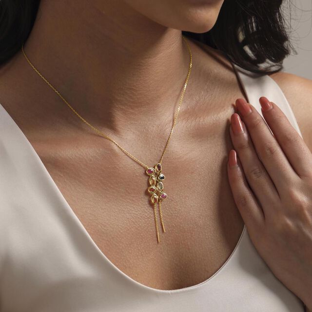 Glow Drop Sapphire Necklace,,hi-res image number null
