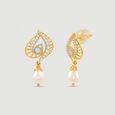 Radiant Diya Pearl Diamond Drop Earrings,,hi-res view 4