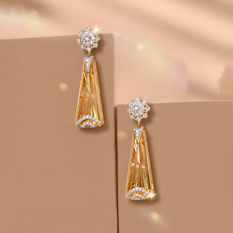 Aurora Cascade Diamond Drop Earrings