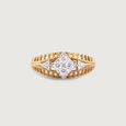 Love Lock Gold & Diamond Finger Ring,,hi-res view 2